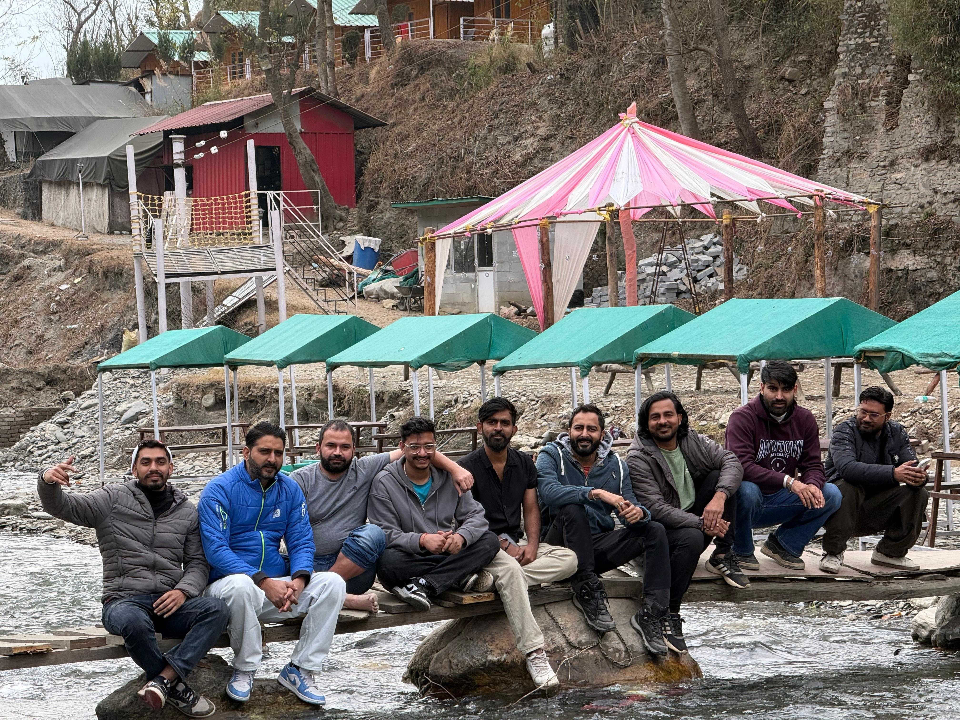 Manu and friends by the river
