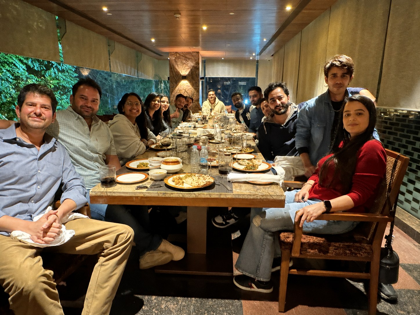 A long table dinner with Manu and friends