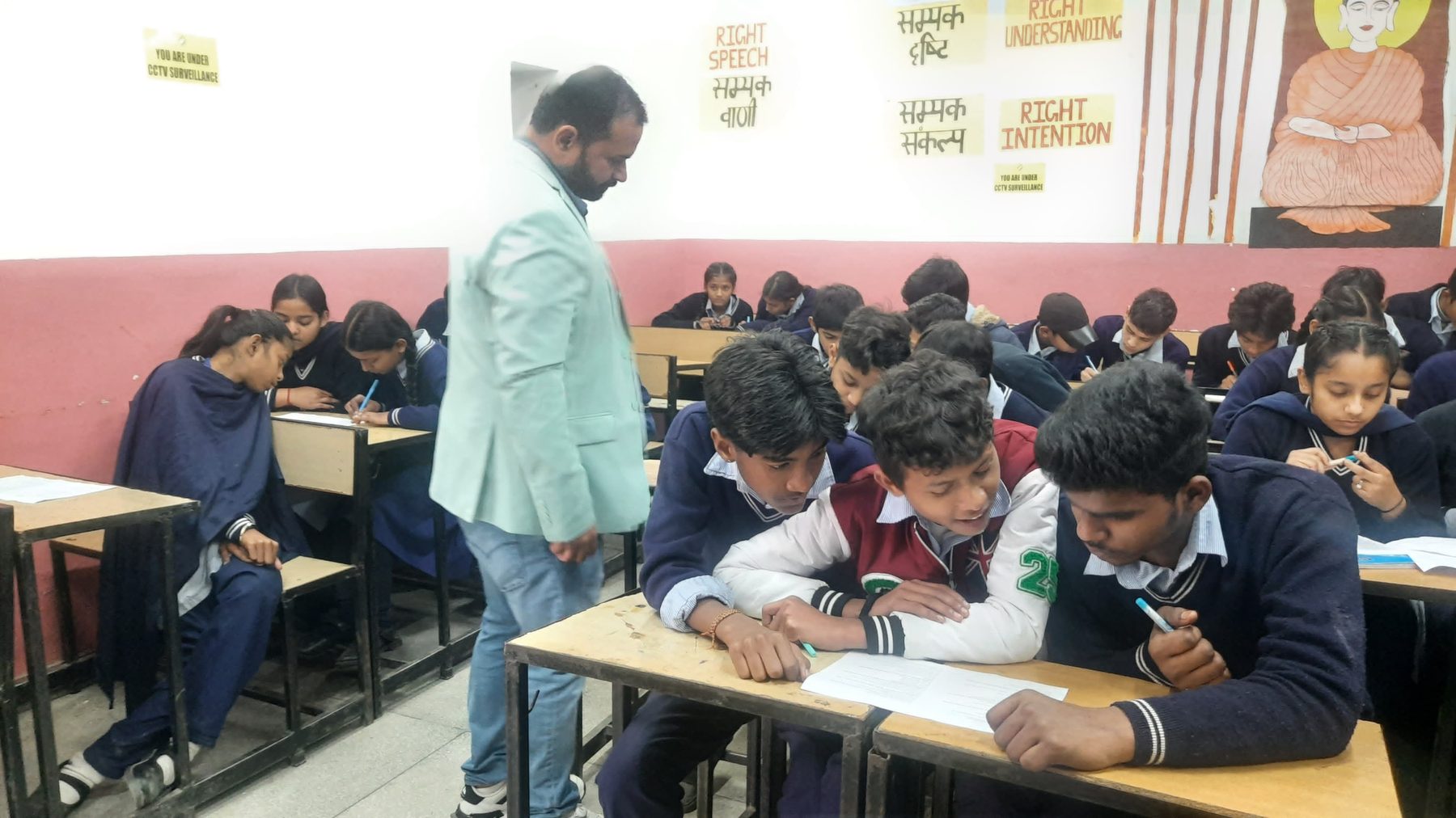 Students engaged in class